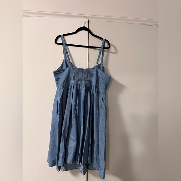 Torrid Denim Front Tie Dress - Picture 2 of 5